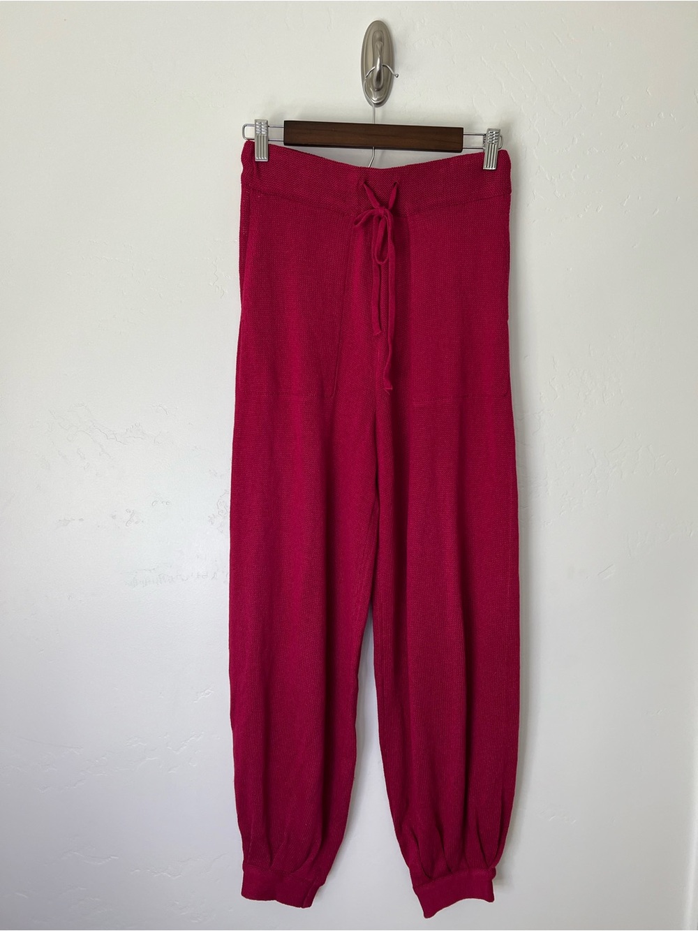 Free People Beach Sweater Joggers in a Raspberry/Red color